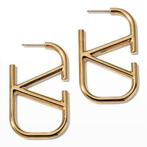 Elegant Gold Hoop Earrings 2 inch long